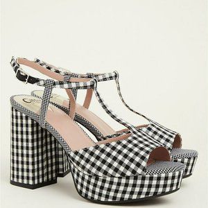 New w/Box Sam Edleman Gingam Platforms Size 10 Wid